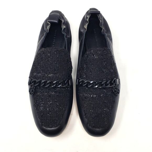 Tory Burch Shoes - Tory Burch Mini Benton Charm 20MM Tweed Leather Loafer Perfect Black Size 7.5 M